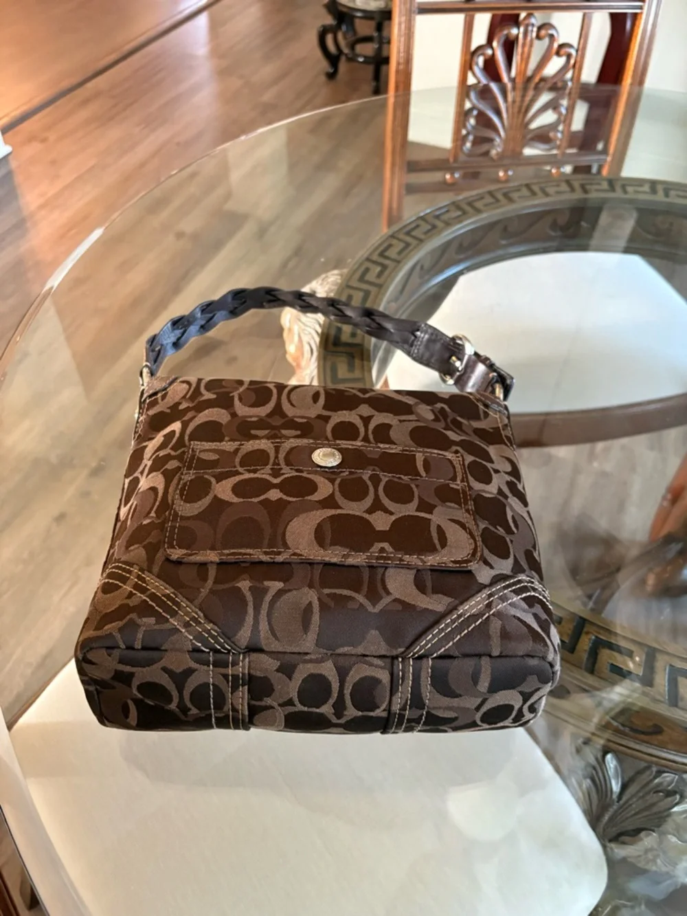 🤎🤎VINTAGE COACH CHELSEA SIGNATURE CHOCOLATE BROWN SHOULDER BAG!🤎🤎 - Picture 4 of 8